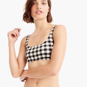 J Crew - Matte Gingham bikini top